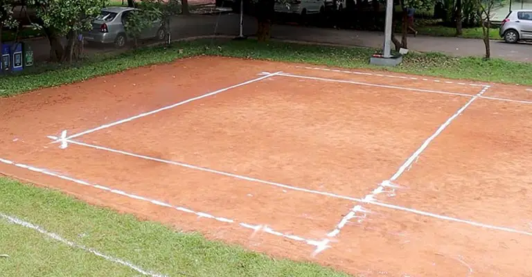 A Volleyball Court And A Badminton Court Can Be Set Up